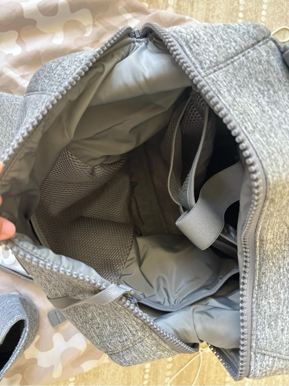 Dagne Dover Gray Heather Backpack Diaper Bag